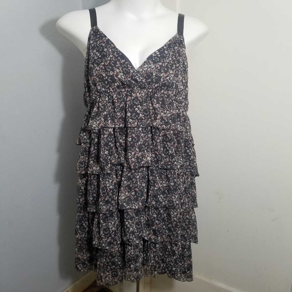 Old Navy Floral Tiered Ruffle Mini Dress / XL